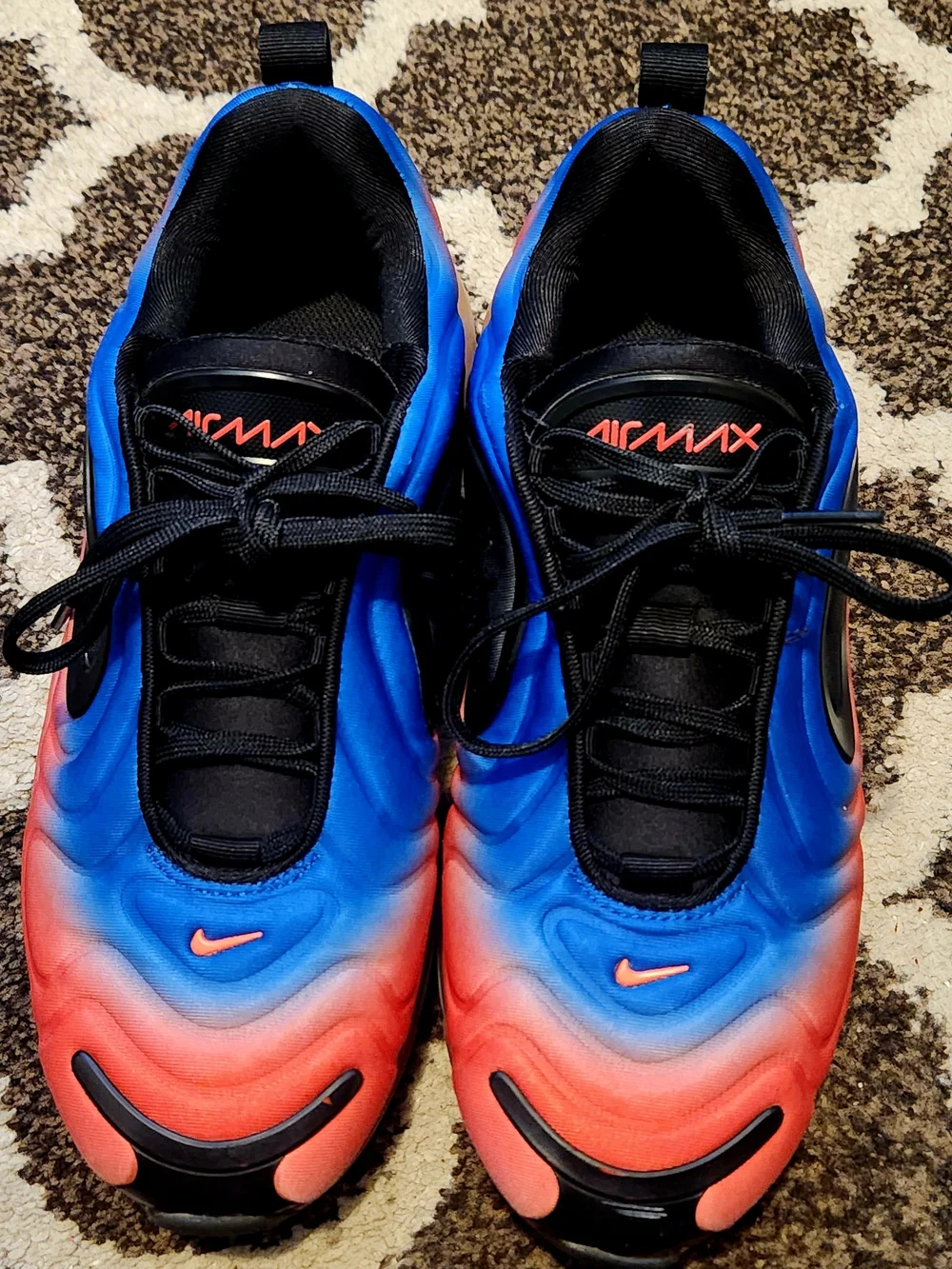 Nike Gradient Blue to Coral Athletic Sneakers